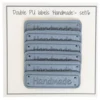 Go Handmade Dobbelt Label, PU læder, 5 x 1,5 cm, Handmade, 6 stk